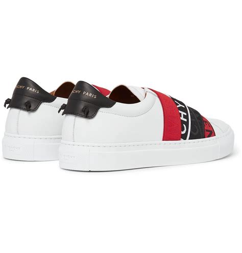 givenchy urban street logo-jacquard leather slip-on